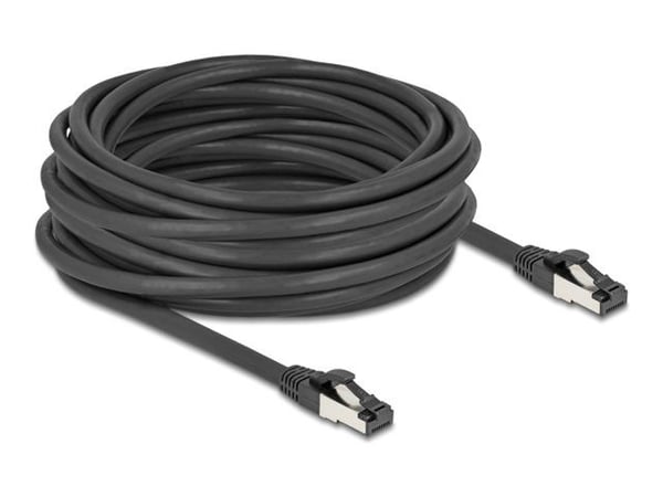 Delock - Koblingskabel - RJ-45 (hann) til RJ-45 (hann) - 10 m - 6 mm - SFTP, PiMF - CAT 8.1 - halogenfri, formstøpt, uten hindringer, up to 40 Gbps...