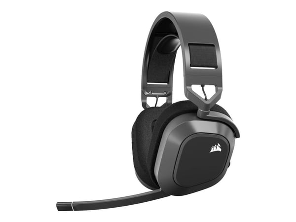 CORSAIR Gaming HS80 MAX WIRELESS - Hodesett - full størrelse - 2,4 GHz - trådløs - USB - stålgrå