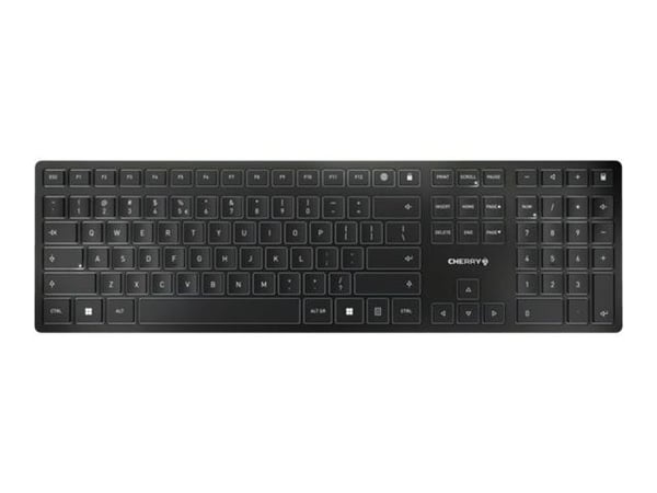 CHERRY KW 9100 SLIM - Tastatur - 100% - full size - trådløs - 2.4 GHz, Bluetooth 4.0 - QWERTY - Portugisisk