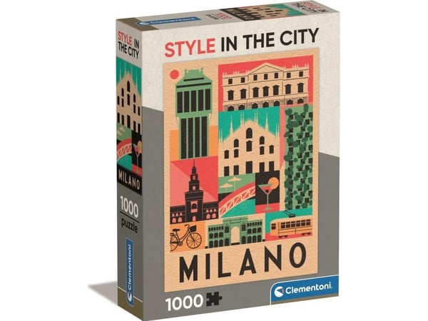 Clementoni Puslespill 1000 brikker Compact Milano