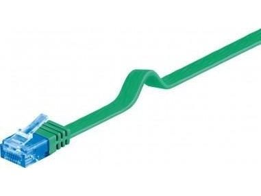 Goobay CAT 6A litteä liitäntäkaapeli, U/UTP, vihreä - kaapelin pituus 2 m