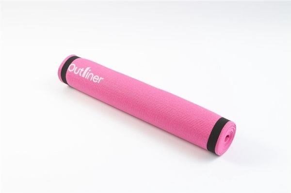 Trenings- og yogamatte Outliner, rosa, 173x61x 0,4 cm