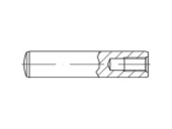 TOOLCRAFT TO-9979407 cylinderspik (Ø x L) 25 mm x 50 mm M16 stål, 10 st