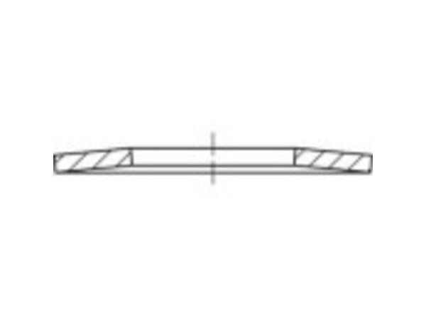 TOOLCRAFT TO-9979056 tallrikfjädrar innerdiameter 64 mm DIN 2093 fjäderstål 5 st.