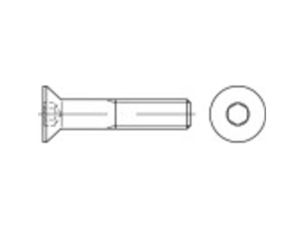 TOOLCRAFT TO-9977916 senkeskruer M24 120 mm innvendig sekskant stål 10 stk