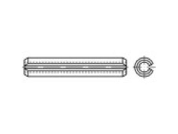 TOOLCRAFT TO-9977754 rørstift (Ø x L) 35 mm x 50 mm fjærstål 10 stk