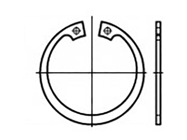 TOOLCRAFT TO-9985254 sikringsringer DIN 472 fjærstål, 25 stk