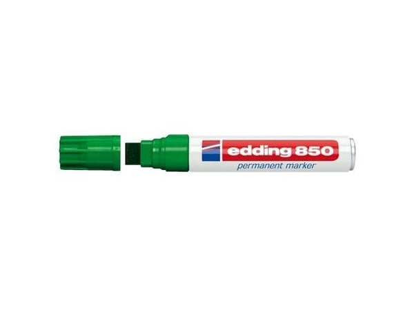 edding 850 - Markør - permanent - for glass, metall, plast - grønn - 5-16 mm