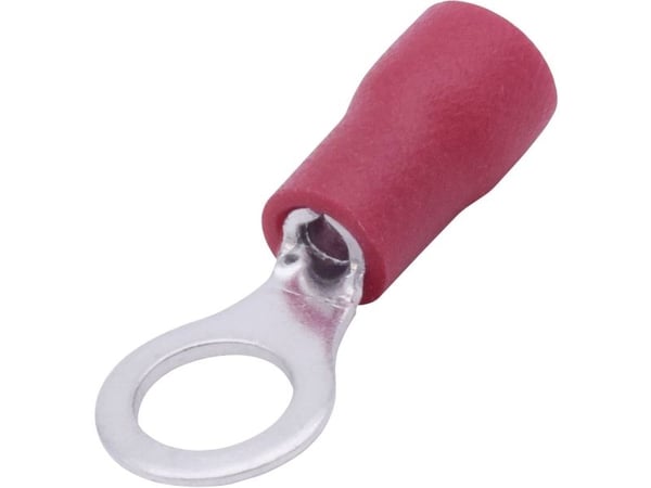 Conrad T1904C061, Rengasliitin, Kupari, Suora, Punainen, PVC-muovi, 1,5 mm²