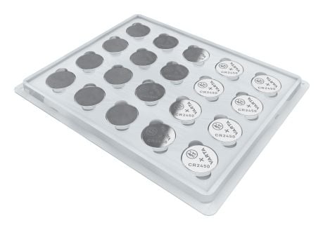Varta 06450 501 511, CR2450, litium, 3 V, 20 kpl, hopea, 5 mm