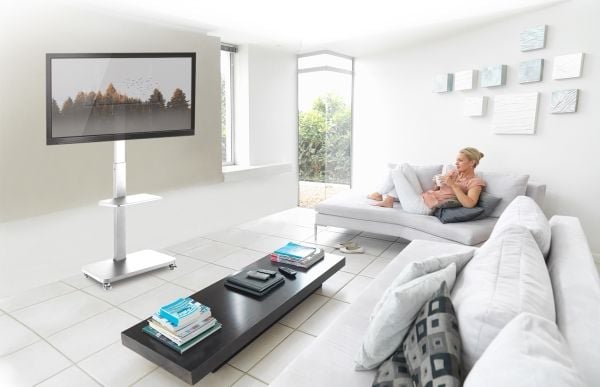 myWall HP 108 W, 190,5 cm (75"), 200 x 200 mm, 600 x 400 mm, -35 - 35°, Stål, Hvit
