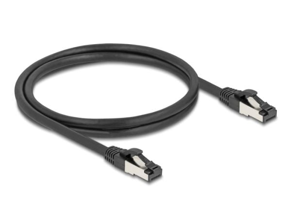 Delock - Koblingskabel - RJ-45 (hann) til RJ-45 (hann) - 1 m - 6 mm - S/FTP, PiMF - CAT 8.1 - halogenfri, uten hindringer, up to 40 Gbps data trans...