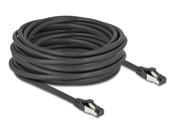 Delock - Koblingskabel - RJ-45 (hann) til RJ-45 (hann) - 10 m - 6 mm - SFTP, PiMF - CAT 8.1 - halogenfri, formstøpt, uten hindringer, up to 40 Gbps...