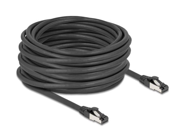 Delock - Koblingskabel - RJ-45 (hann) til RJ-45 (hann) - 15 m - 6 mm - S/FTP, PiMF - CAT 8.1 - halogenfri, uten hindringer, up to 40 Gbps data tran...