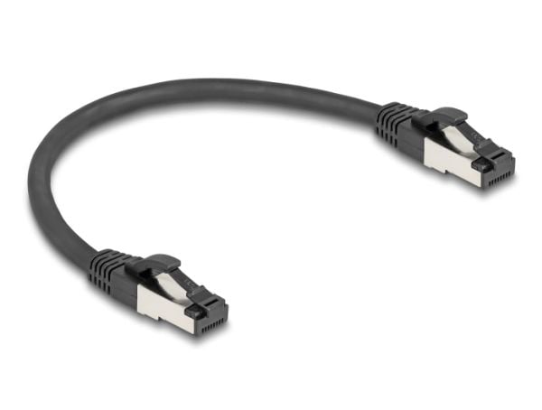 Delock - Koblingskabel - RJ-45 (hann) til RJ-45 (hann) - 25 cm - 6 mm - S/FTP, PiMF - CAT 8.1 - halogenfri, uten hindringer, up to 40 Gbps data tra...
