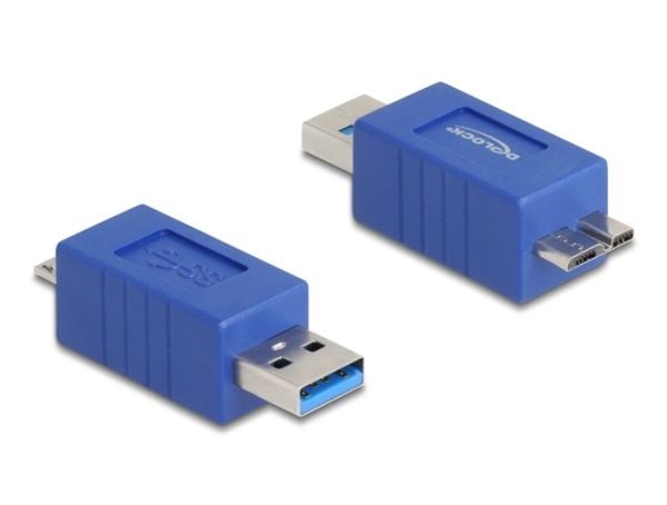 DeLOCK 67214, USB Type-A, USB Micro-B, sininen
