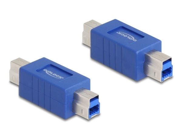 DeLOCK 67227, USB Type-B, USB Type-B, sininen