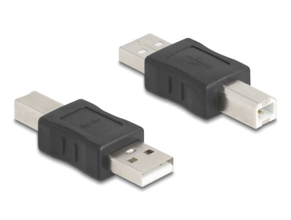 Delock USB 2.0 -sovitin USB-tyypin A uros USB-tyypin B urokseen
