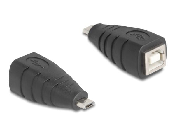 Delock USB 2.0 -sovitin USB-tyypin Micro-B uros USB-tyypin B naarasliitäntään