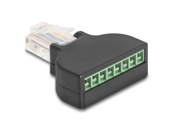 Delock RJ45-pistoke riviliittimeen ruuvimeisselillä Cat.5e