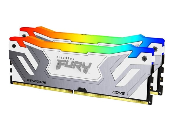 Kingston FURY Renegade RGB - DDR5 - sett - 48 GB: 2 x 24 GB - DIMM 288-pin - 4200 MT/s / PC5-67200 - CL40 - 1.45 V - ikke-bufret - on-die ECC - hvi...
