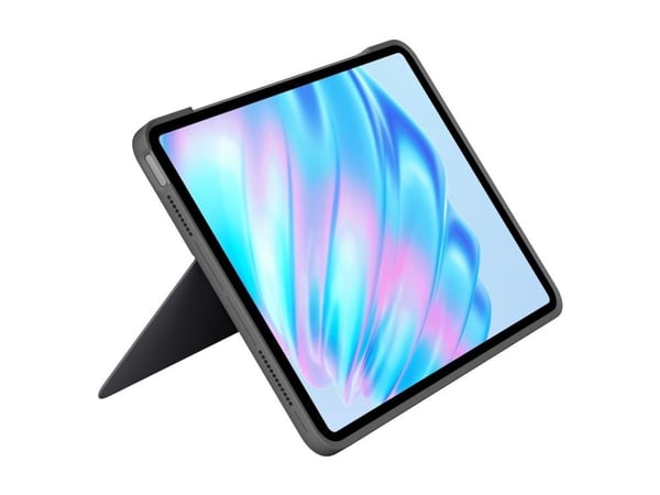 Logitech Combo Touch - Tastatur og folioveske - med styrepute - bakgrunnsbelyst - Apple Smart connector - QWERTY - Storbritannia - Oxford-grå - for...