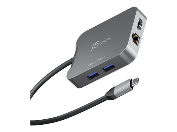 j5create Elite JCD3191 - Dokkingstasjon - USB-C / USB4 / Thunderbolt 3 / Thunderbolt 4 - HDMI - 1GbE - Europa