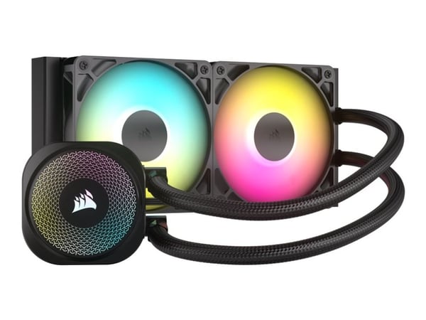 CORSAIR Nautilus 240 RS ARGB - Væskekjølesystem for prosessor - Radiatorstørrelse: 240 mm - (for: LGA1851, LGA1700, AM5, AM4) - kobber - 120 mm