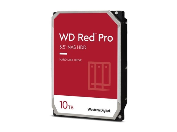 WD Red Pro WD103KFBX - Hårddisk - Enterprise - 10 TB - inbyggd - 3.5" - SATA 6Gb/s - 7200 rpm - buffert: 512 MB