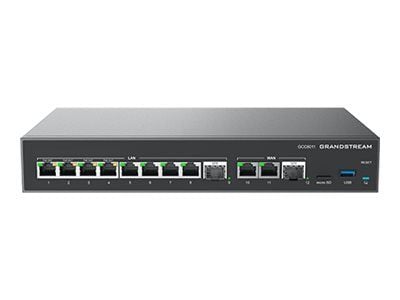 Grandstream GCC6000 Series GCC6011 - Switch - L3 - ikke-styrt - 10 x 10/100/1000 (PoE) + 2 x 100/1000/2.5G SFP - stasjonær, rackmonterbar - PoE