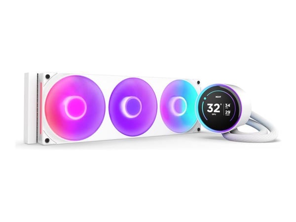 NZXT Kraken Elite 360 RGB - Væskekjølesystem for prosessor - med LCD-skjerm - Radiatorstørrelse: 360 mm - (for: LGA1851, LGA1700, LGA1200, LGA115x ...
