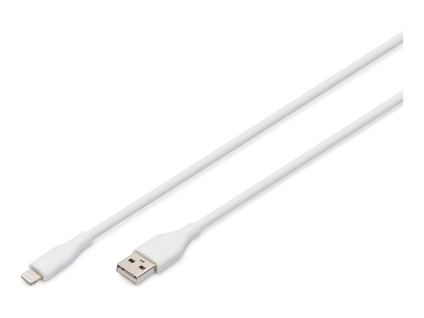 ASSMANN - Lightning-kabel - USB hann til Lightning hann - 50 cm - enkeltskjermet - MFI-sertifisert - hvit