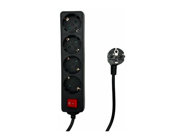 Microconnect MC-GRU0045BS, 5 m, Sisätila, Tyyppi F, Tyyppi F, Kulmikas, musta