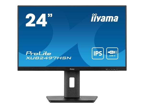iiyama ProLite XUB2497HSN-B2 - LED-skjerm - 24" (23.8" synlig) - 1920 x 1080 Full HD (1080p) @ 100 Hz - IPS - 300 cd/m² - 1300:1 - 1 ms - HDMI, Dis...