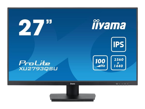 iiyama ProLite XU2793QSU-B7 - LED-skjerm - 27" - 2560 x 1440 QHD @ 100 Hz - IPS - 300 cd/m² - 1300:1 - 1 ms - HDMI, DisplayPort - høyttalere - svar...