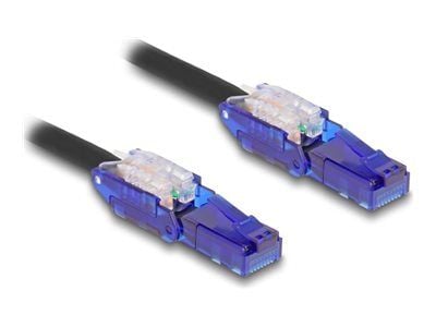 Delock - Nettverkskabel - RJ-45 (hann) 90° up-rotating to 90° down-rotating til RJ-45 (hann) 90° up-rotating to 90° down-rotating - 3 m - 6 mm - UT...
