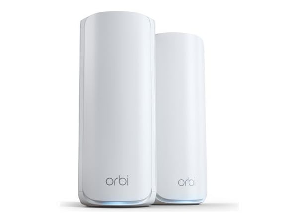 NETGEAR Orbi 770 Series RBE772 - Wifi-system - (router, utökning) - upp till 4500 kvadratfot - mesh 1GbE, Wi-Fi 7 flera band