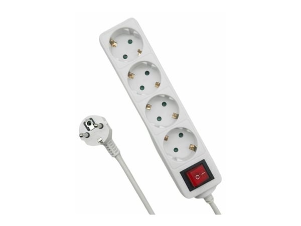 Microconnect MC-GRU0045WS, 5 m, Sisätila, Tyyppi F, Tyyppi F, Kulmikas, Valkoinen