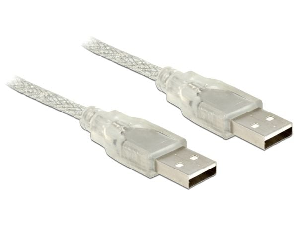 DeLOCK 83891, 5 m, USB A, USB A, USB 2.0, 0,48 Gbit/s, Läpinäkyvä