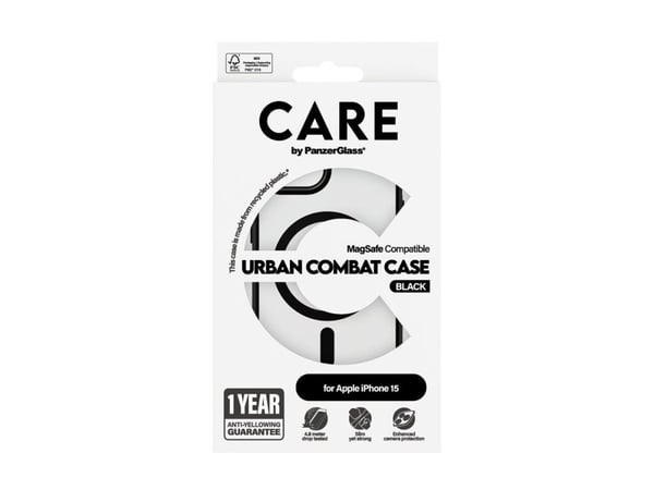 CARE by PanzerGlass Urban Combat - Baksidedeksel for mobiltelefon - MagSafe-samsvar - termoplast-polyuretan (TPU), polykarbonat (PC) - gjennomsikti...