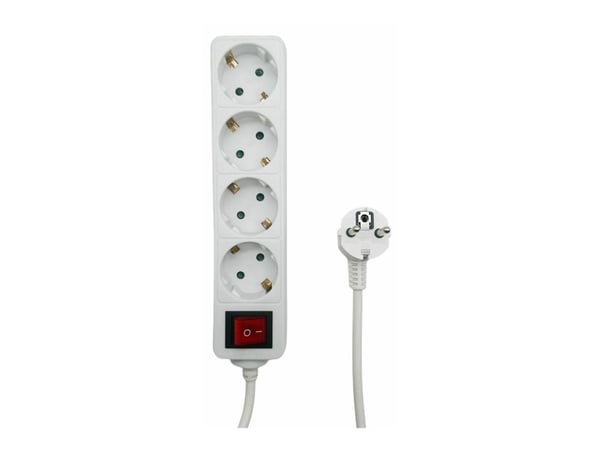 Microconnect MC-GRU0045WS, 5 m, Sisätila, Tyyppi F, Tyyppi F, Kulmikas, Valkoinen