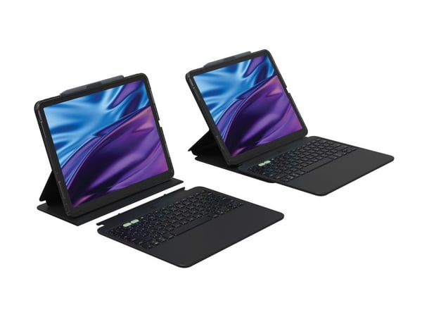 ZAGG Pro Keys 2 - Tastatur og folioveske (foliodekke) - bakgrunnsbelyst - trådløs - Bluetooth - QWERTY - Nordisk - for Apple 13-inch iPad Air (M2, M3)