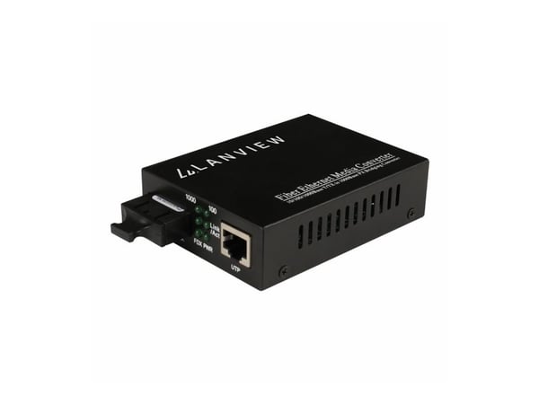 Lanview - Fibermedieomformer - 1GbE - 10Base-T, 100Base-TX, 1000Base-T, 1000Base-SX, 1000Base-LX, 1000Base-LH, 1000Base-EX, 1000Base-ZX - RJ-45 / S...