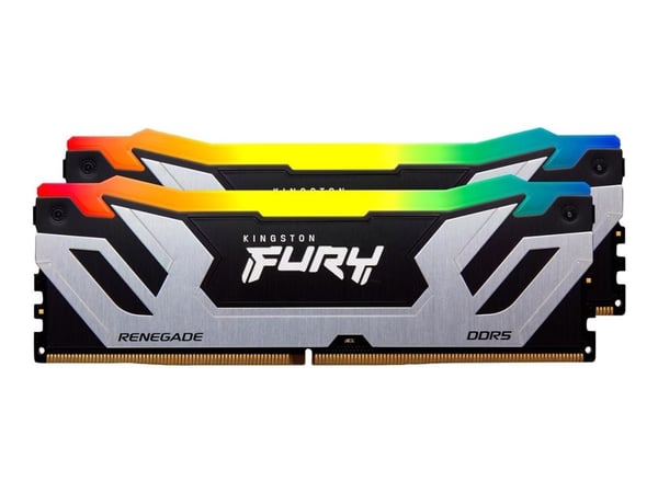 Kingston FURY Renegade RGB - DDR5 - sett - 48 GB: 2 x 24 GB - DIMM 288-pin - 4200 MT/s / PC5-67200 - CL40 - 1.45 V - ikke-bufret - on-die ECC - sva...