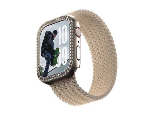SAFE. by PanzerGlass - Støtfanger for smartarmåndsur - 46mm - polykarbonat - bling-gull - for Apple Watch Series 10 (GPS + Cellular) (46 mm), Serie...