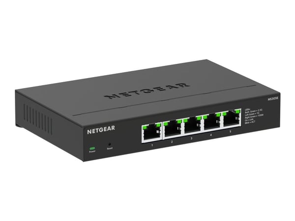 NETGEAR 300 Series Plus - Switch - multi-gigabit - Administrerad - 5 x 100/1000/2.5G - skrivbordsmodell, väggmonterbar