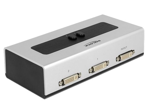 Delock Switch DVI 2 port manual bidirectional - Skjerm-switch - 2 x DVI - stasjonær