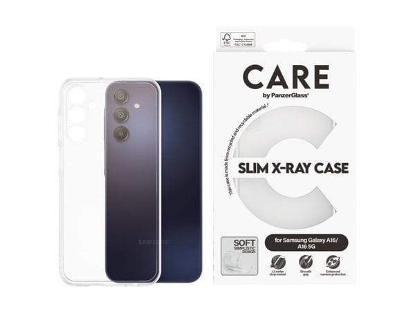 CARE by PanzerGlass X-Ray - Baksidedeksel for mobiltelefon - myk basis - termoplast-polyuretan (TPU) - gjennomsiktig - for Samsung Galaxy A16, A16 5G