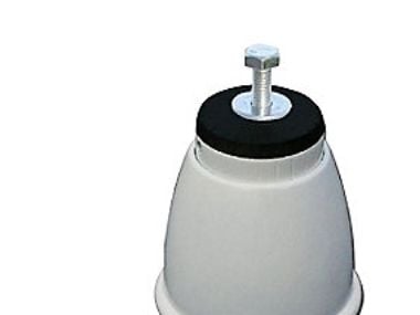 1000R Low, Hvid - 1 sæt, 4 stk justerbare plastfødder, 100-140 mm, Hvid