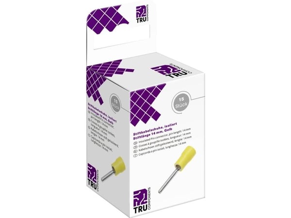 Conrad T2010C362, Stiftkabelsko, Koppar, Gul, PVC, 6 mm ², 4 mm ²